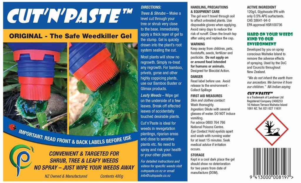 450ml Cut'n'Paste Standard Empty Bottles with Caps - Cut'n'Paste Weed Gels